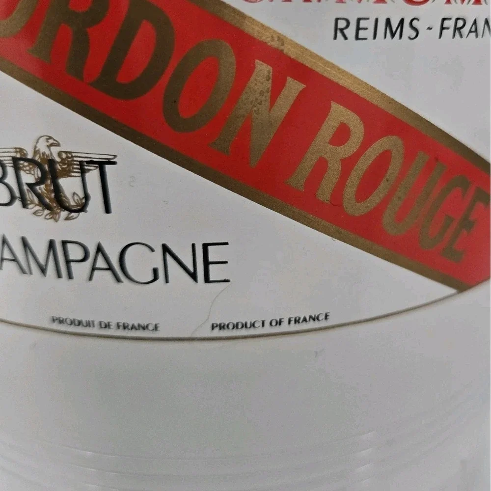 G.H. Mumm Cordon Rouge Champagne Ice Bucket White‎ Metal Barware France